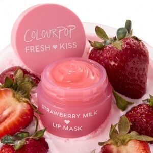ColourPop Fresh Kiss Strawberry Milk Lip Mask and Lip Scrub Duo Set NEW